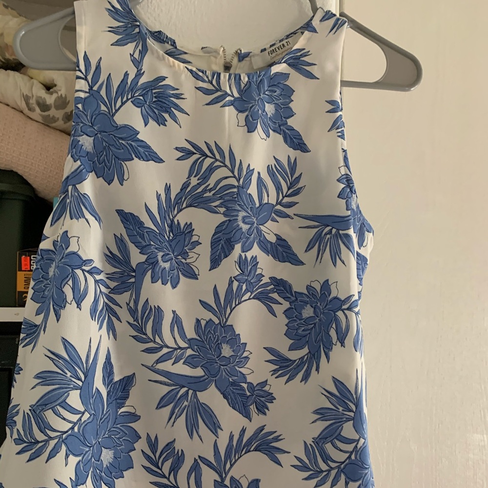 Light blue floral top